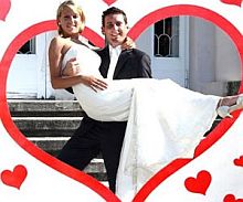 Hochzeitsherz zum Ausschneiden