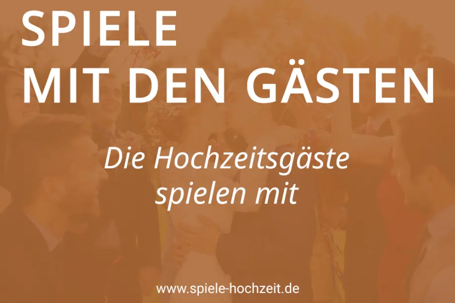 Spiele mit den Gästen, die Hochzeitsgäste spielen mit